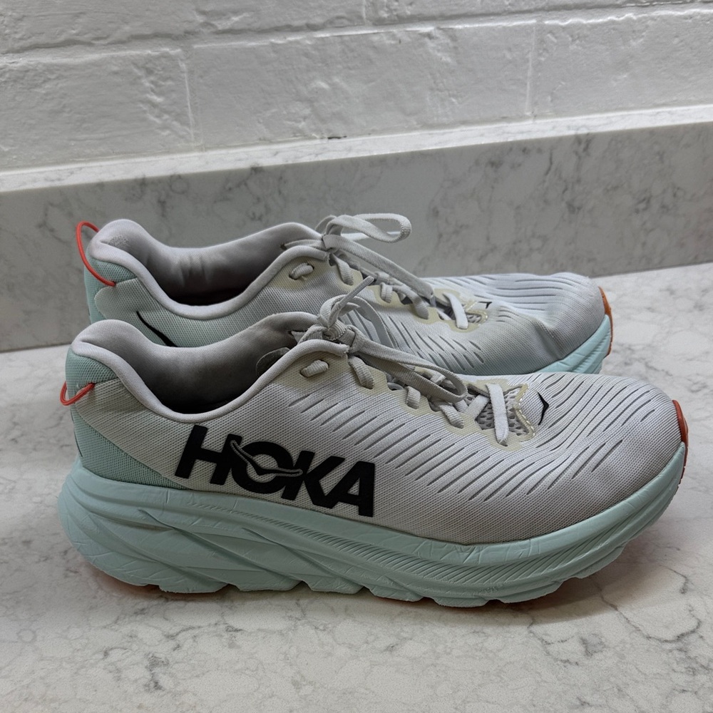 Hoka Grey and Light Blue Athletic Shoes, Women’s Size 10